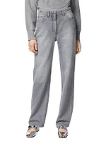 Stone Wash Grey Relaxed-Fit Jeans