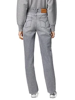 Stone Wash Grey Relaxed-Fit Jeans