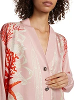 La Vacanza Graphic Wool & Silk-Blend Cardigan