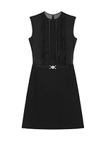 Georgette Medusa Belted Minidress