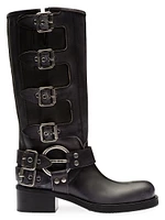 Stivali Variante Fondo 50MM Leather Block-Heel Boots