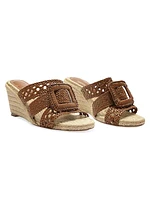 Lana Demi 75MM Leather Wedge Sandals