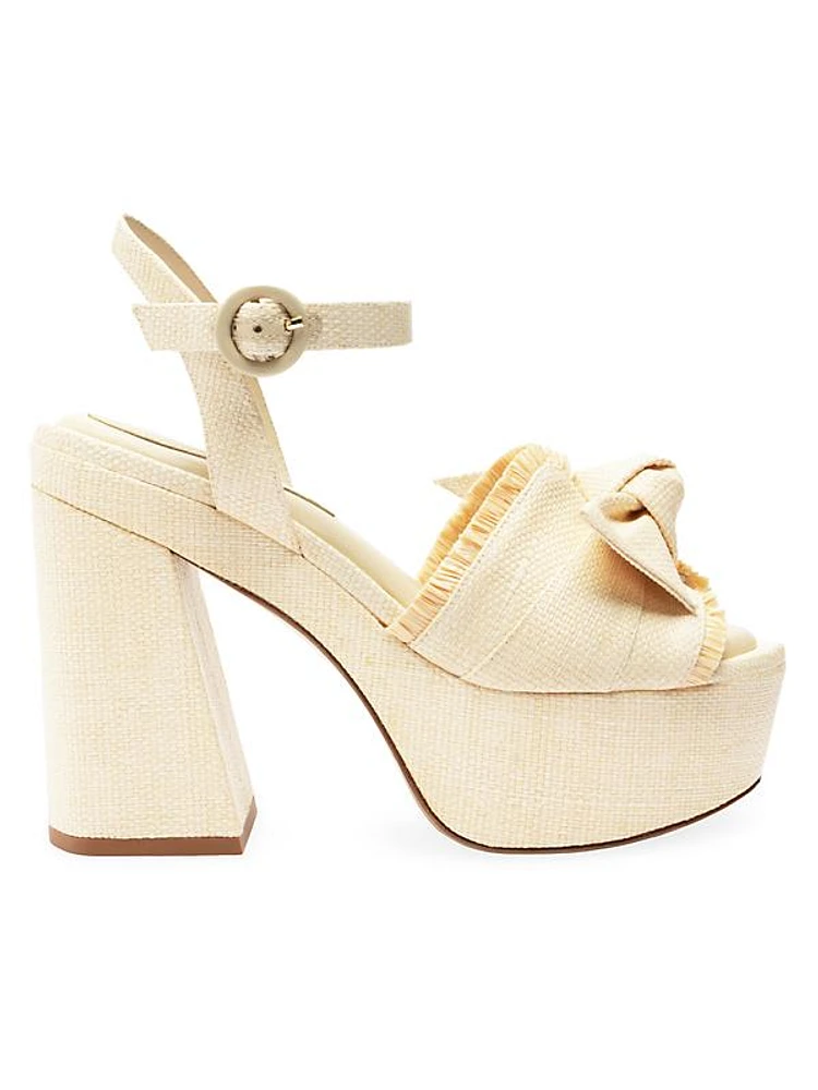 Maxi Clarita 120MM Raffia Platform Sandals