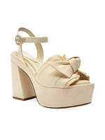 Maxi Clarita 120MM Raffia Platform Sandals