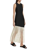 Casablanca Asymmetric Fringe Dress