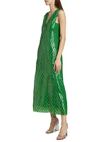 Nori Sequined V-Neck Maxi Dress