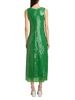 Nori Sequined V-Neck Maxi Dress