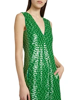 Nori Sequined V-Neck Maxi Dress