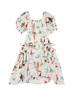 Little Girl's & Stitched Birds Dress