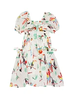 Little Girl's & Stitched Birds Dress