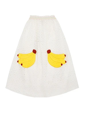 Little Girl's & Banana Pocket Eyelet Skirt