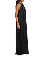 Halterneck Satin Gown