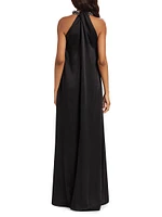 Halterneck Satin Gown