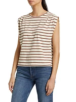 Mica Striped Cotton Muscle Tank