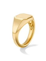 Streamline Signet Ring 18K Yellow Gold, 14mm