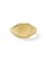 Streamline Signet Ring 18K Yellow Gold, 14mm