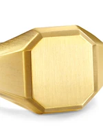 Streamline Signet Ring 18K Yellow Gold, 14mm