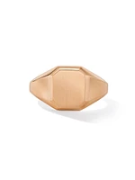 Streamline Signet Ring 18K Rose Gold, 14mm