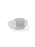 Streamline Signet Ring Sterling Silver, 14mm