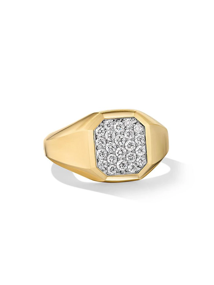 Streamline Signet Ring 18K Yellow Gold