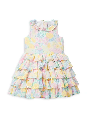 Little Girl's The Floral Frills Dress