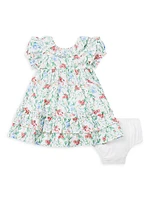 Baby Girl's Floral Ruffle Dress