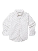 Little Boy's & Polka Dot Button-Up Shirt