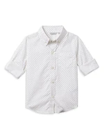 Little Boy's & Polka Dot Button-Up Shirt