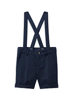 Little Boy's & Suspenders Shorts