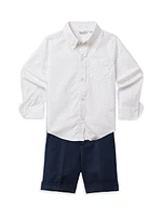 Little Boy's & Suspenders Shorts