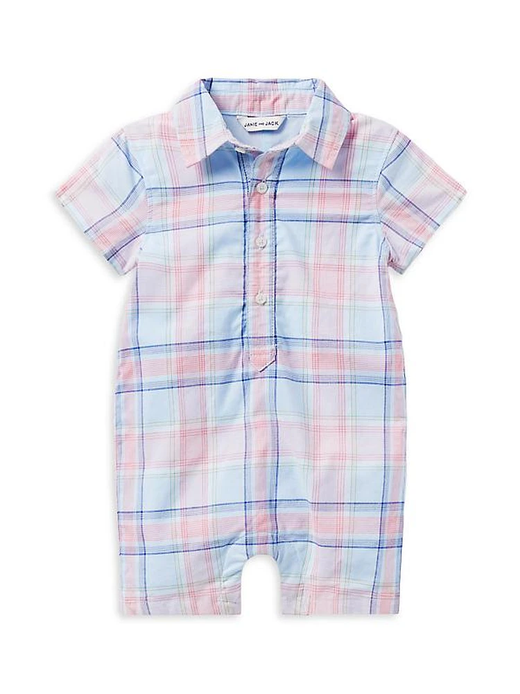 Baby Boy's Madras Plaid Romper