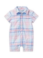 Baby Boy's Madras Plaid Romper