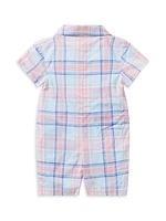 Baby Boy's Madras Plaid Romper