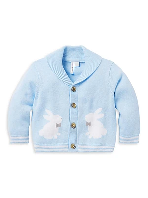 Baby Boy's Knit Shawl-Collar Cardigan