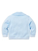 Baby Boy's Knit Shawl-Collar Cardigan