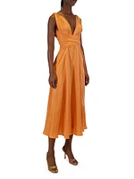 Cirrus Silk Charmeuse Midi-Dress