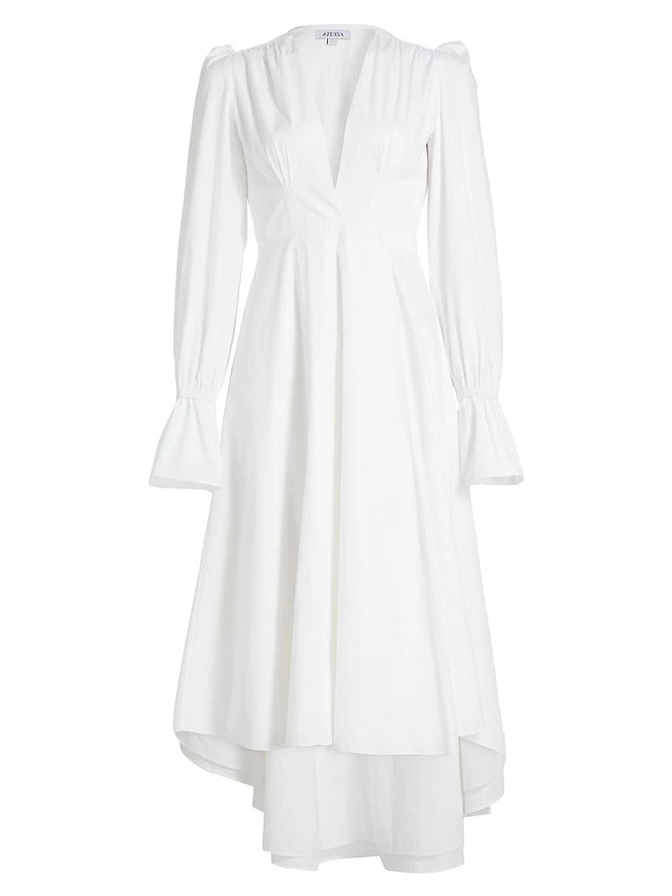 Willow Cotton Poplin Midi-Dress