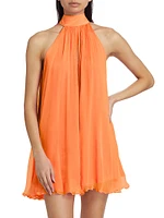 Atwood Silk Chiffon Halter Minidress