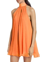 Atwood Silk Chiffon Halter Minidress