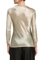 Jacquard Jersey Knit Top