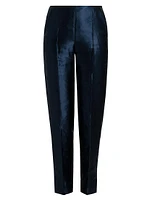 Linen-Silk Tapered Pants