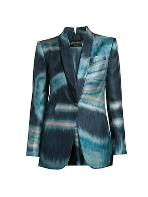 Tie-Dye Silk Blazer