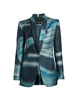 Tie-Dye Silk Blazer