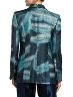 Tie-Dye Silk Blazer