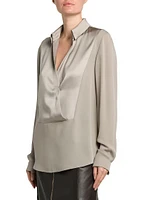 Silk Paneled Blouse