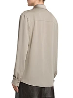 Silk Paneled Blouse