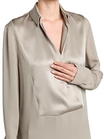 Silk Paneled Blouse