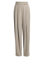 Silk Pleated Trousers