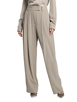 Silk Pleated Trousers