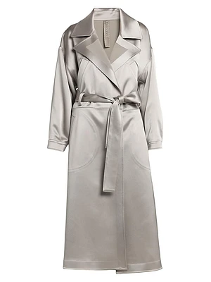 Satin Oversized Trench Coat